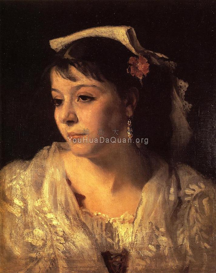 Head of an Italian Woman - 约翰·辛格·萨金特